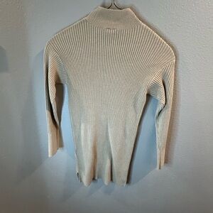 Abercrombie & Fitch Cream Ribbed Turtleneck Sweater